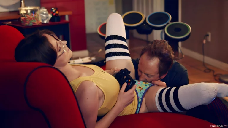 If Only This Adorable Nerdy Chick Can Stop Playing Video Games Long Enough To Fuck 