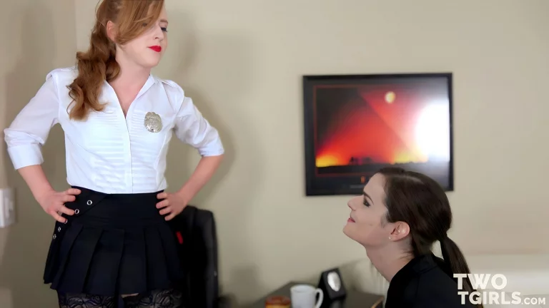 Red Haired Trans Babe And Brunette TS Have Hot Sex 