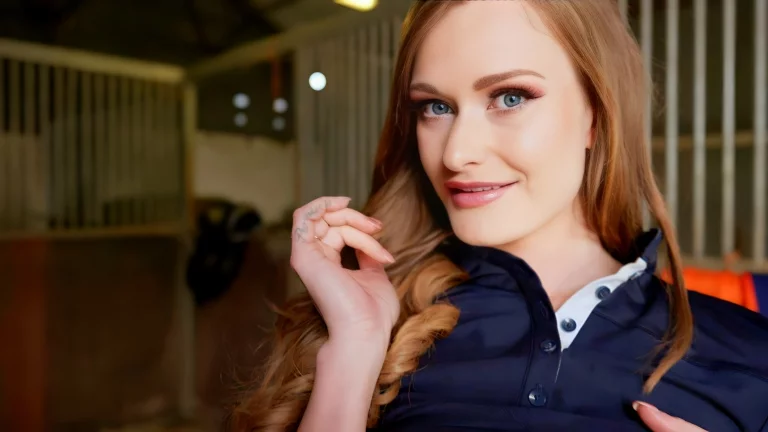 Posh And Sexy High Class Babe Honour May  Enjoys A Wild Fuck In The Hay 