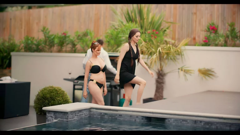 Long Haired Slender Brunette Leyla Morgan Has Sex With Her Man 