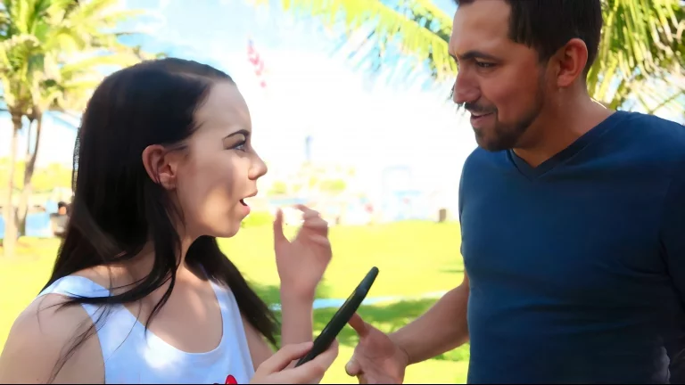 Cute Brunette Te*** Fucks By The Pool 