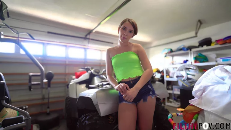 My Step-Sister Natalie Fucks Me In The Garage To Get Back At My Dad 