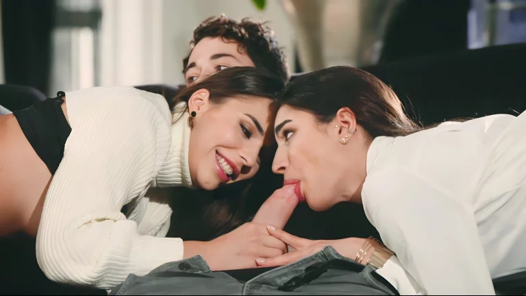 ⁣Cheated Milan Cheek Fucks With A Hot Couple 