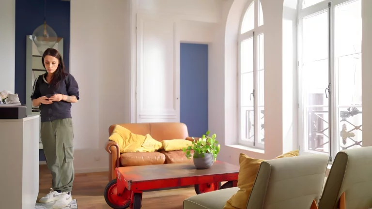 ⁣Naughty French Babe Fucks With Two Studs 