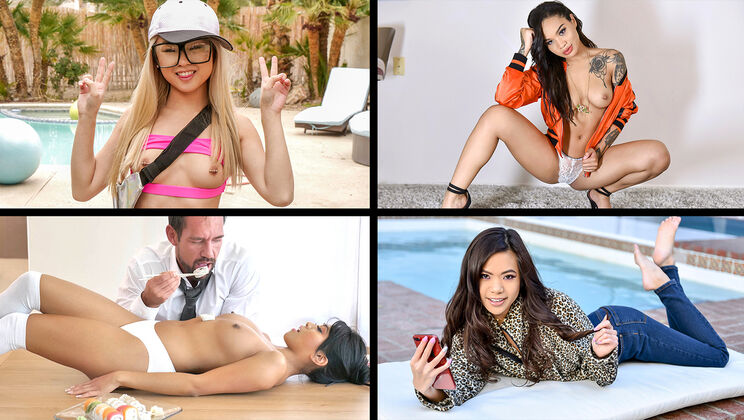 Team Skeet Selects - Vina SkyHoney GoldEmber SnowJasmine GreyLulu ChuKimmy KimElle Lee - Li*** Asian Cuties Compilation 