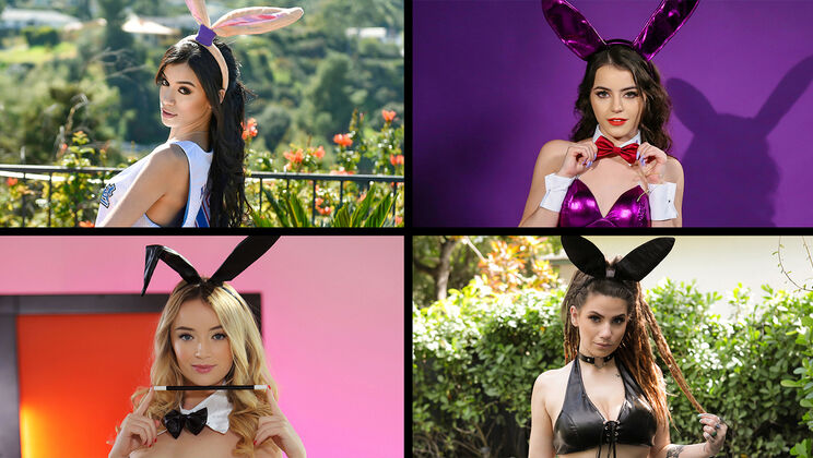 Team Skeet Selects - Kylie QuinnKatie KushIndica FlowerLeana Lovings - Bunny Babes Compilation 