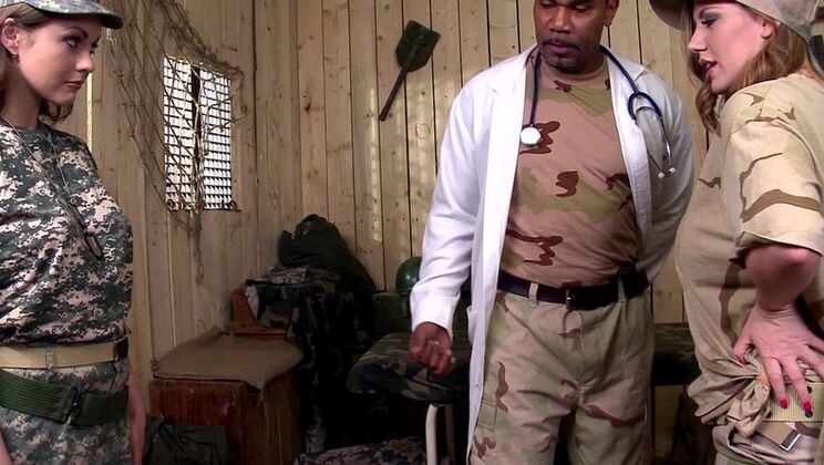 Porn World - Tina KayFranco RoccaforteYuffie Yulan - Sultry soldiers Tina Kay & Yuffie Yulan cant wait to ride thick black cock GP796 