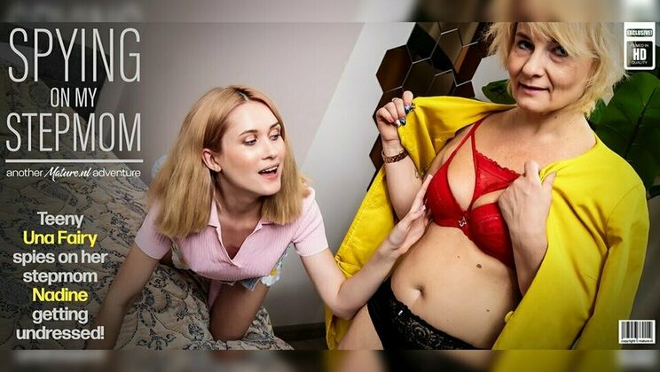 ⁣Mature.nl - NadineUna Fairy - Una Fairy get to lick her stepmom Nadines wet pussy after she spied on her getting undressed 