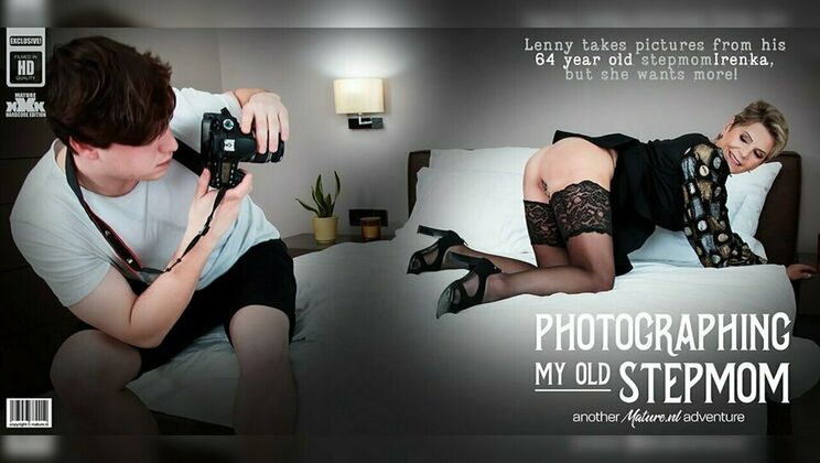 ⁣Mature.nl - IrenkaLenny Yankee - 64 year old stepmom Irenka seduces her stepson into fucking her during a photoshoot 