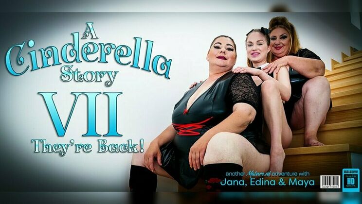 Mature.nl - MayaJanaEdina - Babe Maya has sex with her two huge evil stepmoms Jana and Edina in another Cinderella story 