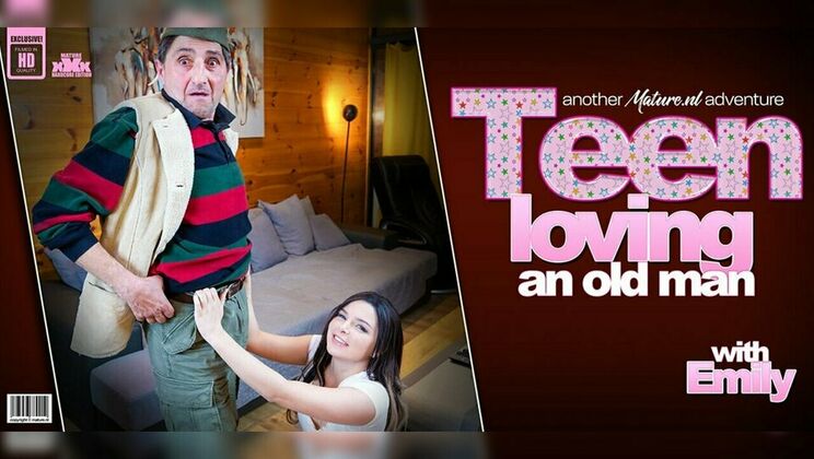 Mature.nl - Emily F.Goran - Old man Goran gets to fuck his hot teeny neighbour babe Emily F. who fucks him like a maniac 