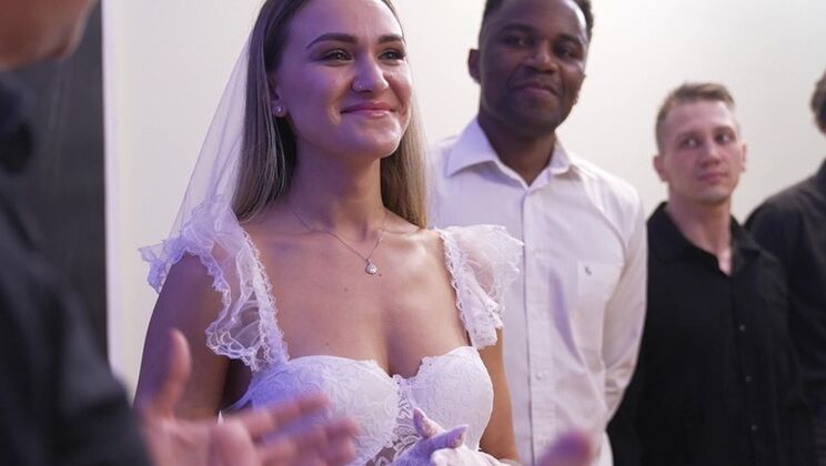 NRX Studio - SteveLeo CasanovaMartin SpellMarty DopeShadow SmithToni BilAleksandr BrightBlack RockyTim Monster CockHello Siri3 - Real DPP Wedding 9 ON 1 Interracial Gang Bang with Siri 