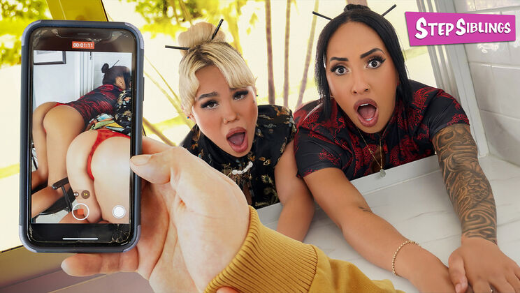 Step Siblings - Peter GreenLuna LuxeKona Jade - Caught, Stuck, and Fucked 