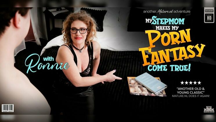 Mature.nl - RonnieLenny Yankee - 48 year old stepmom Ronnie shows her stepson how to fuck instead of masturbating 