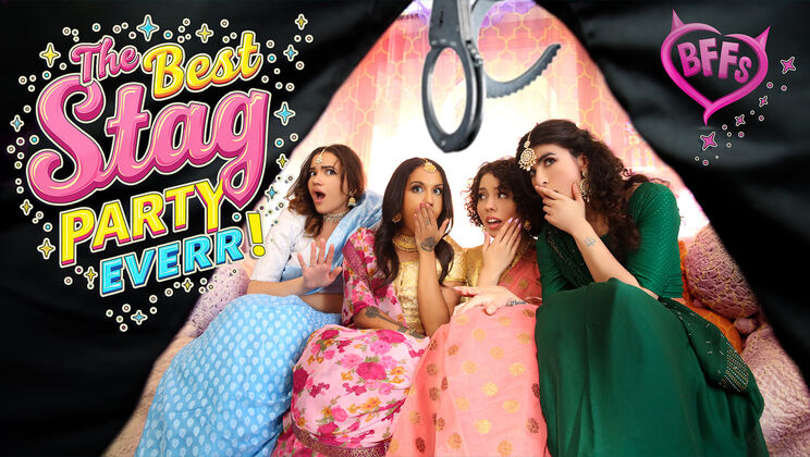 BFFs - Naudi NalaNina WhiteSatine SummersJason SarcinelliNikki Slick - Indian Bachelorette Party Turns Into Stripper Fuck-Fest! 