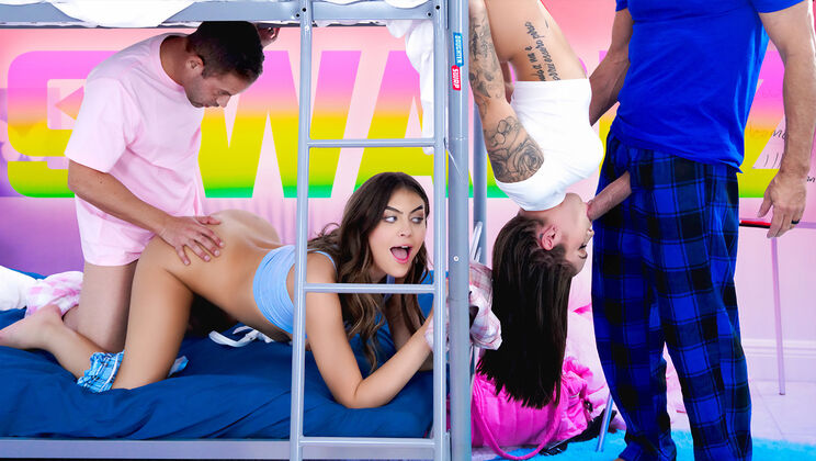 Daughter Swap - Nicky RebelSelina BentzPeter FitzwellBunny Fae - College Swap Day 