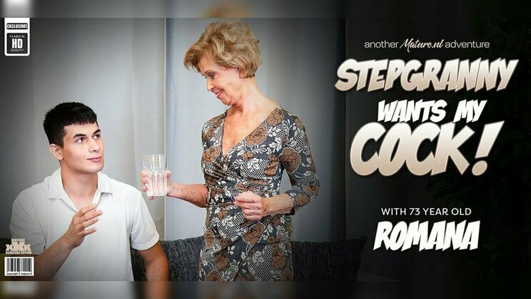 Mature.nl - RomanaBruno Baxter - 21 year old Toyboy fucking his very willingly stepgrandma, the 73 year old cockhungry Romana 