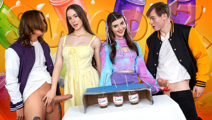 Sis Swap - Hazel MooreAnthony PierceAxel HazePixie SmallsJulia James - Two Cum Smoothies Coming Up 