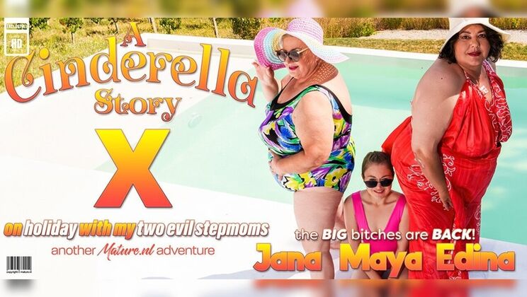 Mature.nl - MayaJanaEdina - stepdaughter Maya must get down on holiday with her two Evil Stepmoms Jana & Edina 