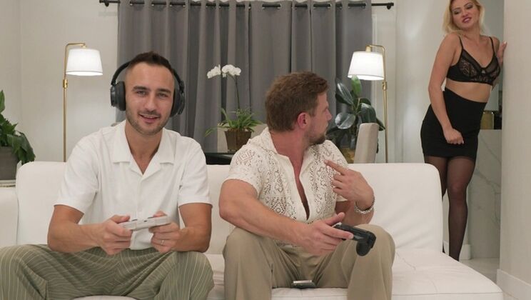 ⁣Porn World - Cherry KissMilanVince Karter - Nympho Blonde Cherry Kiss Seduces Hung Neighbours Into A Frantic DP Fuck Fest GP3119 