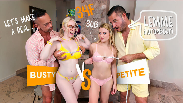⁣Daughter Swap - Danny MountainDorian Del IslaParis WhiteGigi Sweets - Polar Opposites: Busty vs Petite Swap 
